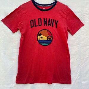 Old Navy Red California Sunset Graphic T-shirt Boys Size XXL (18)